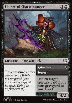 Secrets of Strixhaven 0076 Cheerful Osteomancer//Raise Dead