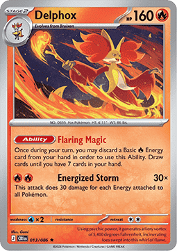 Chaos Rising 013/086 Delphox (Holo)