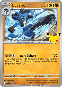 Mega Evolution Promo MEP095 Lucario (Cosmos Holo)