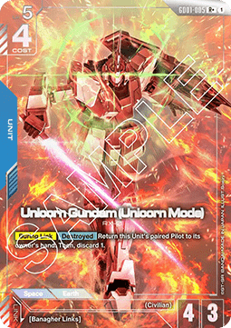 Gundam GD01-005 Unicorn Gundam (Unicorn Mode)(CB)