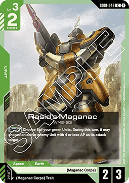 Gundam GD01-043 Rasid's Maganac