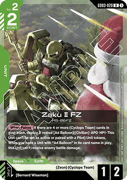 Gundam GD03-020 Zaku II FZ (Foil)
