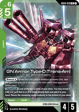 Gundam GD04-019 GN Armor Type-D (Trans-Am)(Foil)