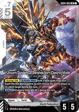 Gundam GD04-065 Unicorn Gundam 02 Banshee Norn (Destroy Mode) (Foil)