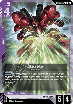 Gundam GD05-052 Sazabi (Foil)