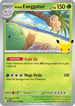 30th Celebration 002/128 Alolan Exeggutor (Holo)
