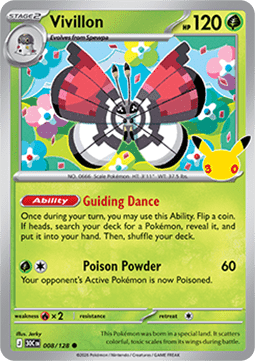 30th Celebration 008/128 Vivillon (Holo)
