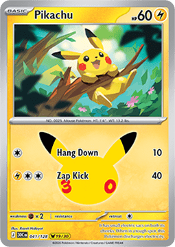 30th Celebration 041/128 Pikachu (Holo)
