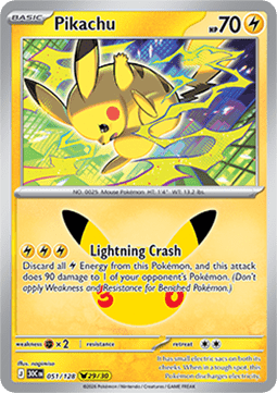 30th Celebration 051/128 Pikachu (Holo)