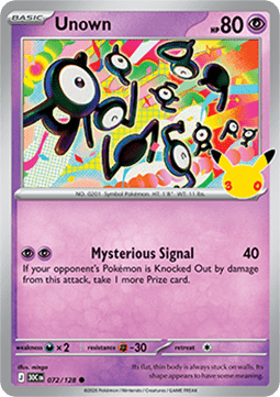 30th Celebration 072/128 Unown (Holo)
