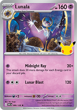 30th Celebration 080/128 Lunala (Holo)