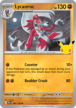 30th Celebration 085/128 Lycanroc (Holo)