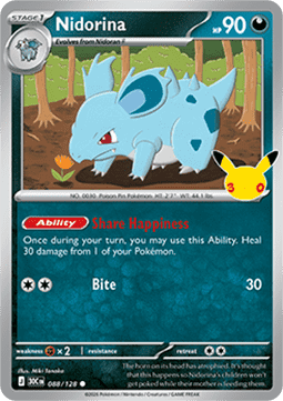 30th Celebration 088/128 Nidorina (Holo)