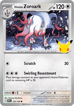 30th Celebration 123/128 Hisuian Zoroark (Holo)