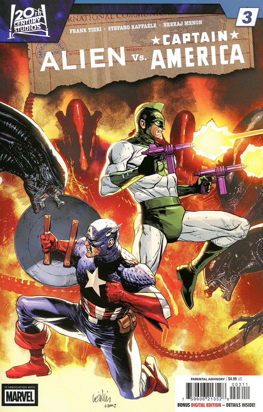 Alien Vs. Captain America #3 Marvel Comics (2025)