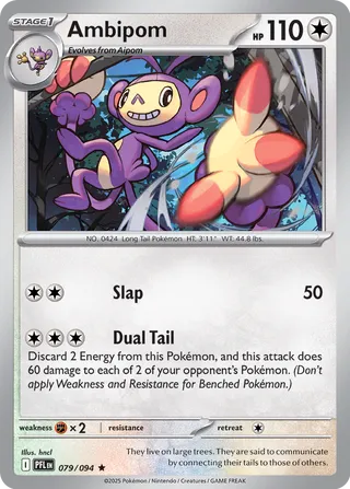 Phantasmal Flames 079/094 Ambipom (Reverse Holo)