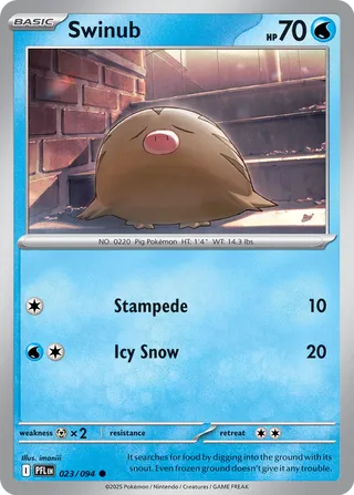 Phantasmal Flames 023/094 Swinub (Reverse Holo)
