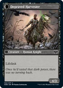 Innistrad: Crimson Vow 104/277 Desperate Farmer//Depraved Harvester