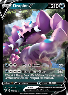 Vivid Voltage 106/185 Drapion V (Half Art)