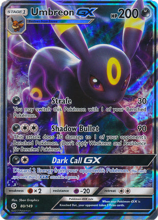 Sun & Moon 080/149 Umbreon GX (Half Art)