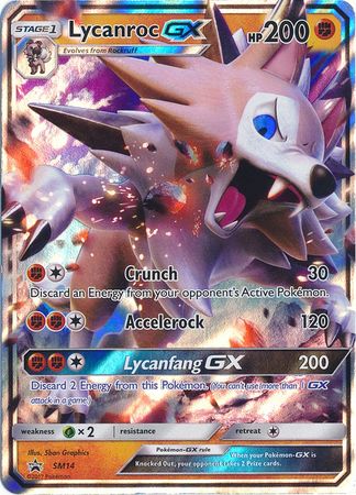 Sun & Moon Promo SM014 Lycanroc GX (Half Art)
