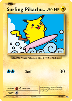 Evolutions 111/108 Surfing Pikachu (Secret Rare)