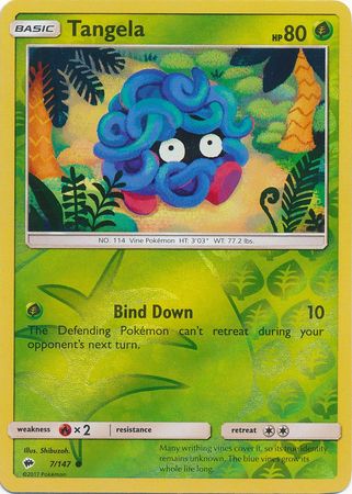 Burning Shadows 007/147 Tangela (Reverse Holo)