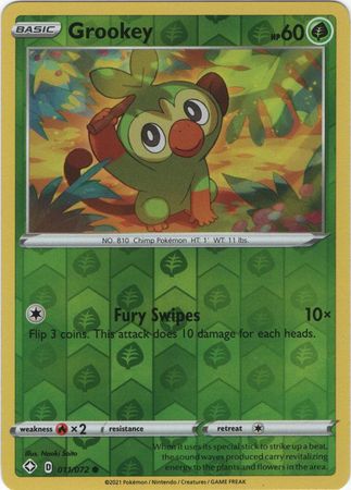 Shining Fates 011/072 Grookey (Reverse Holo)