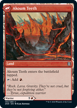 Zendikar Rising 134/280 Akoum Warrior//Akoum Teeth