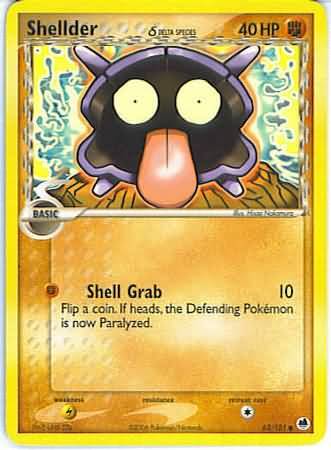 EX Dragon Frontiers 063/101 Shellder & Delta Species