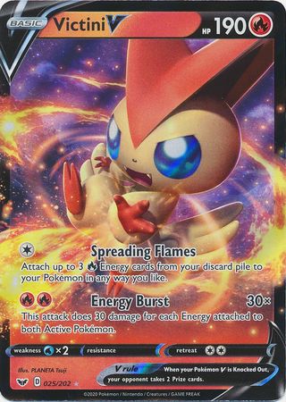 Sword & Shield 025/202 Victini V (Half Art)