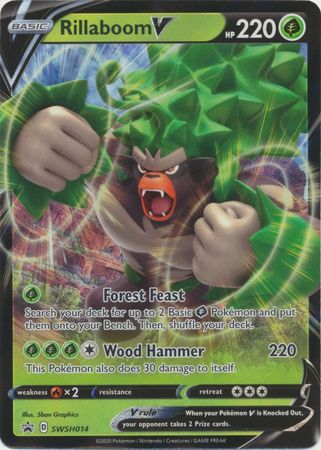 Sword & Shield Promo SWSH014 Rillaboom V (Half Art)