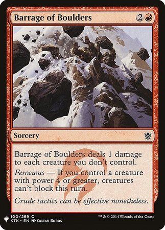 The List - Khans of Tarkir 100/269 Barrage of Boulders