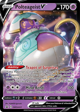 Sword & Shield Promo SWSH021 Polteageist V (Half Art)