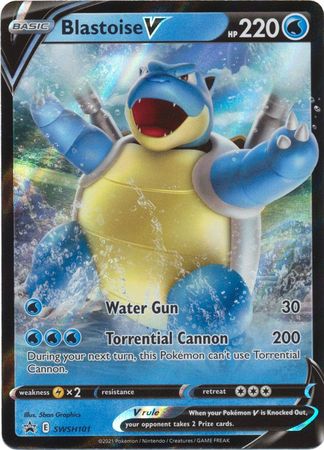 Sword & Shield Promo SWSH101 Blastoise V (Half Art)