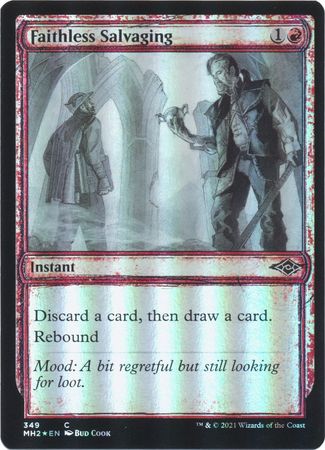 Modern Horizons 2 349 Faithless Salvaging (Showcase Sketch Frame)(Foil)