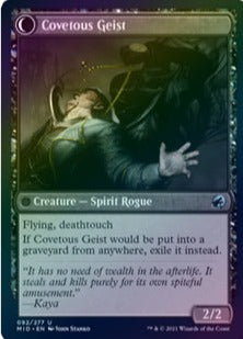 Innistrad: Midnight Hunt 092/277 Covert Cutpurse//Covetous Geist (Foil)