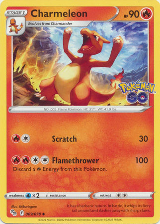 Pokémon GO 009/078 Charmeleon (Reverse Holo)