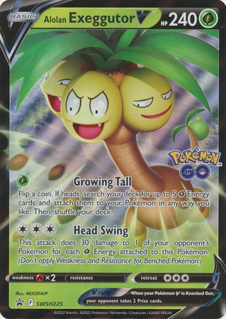 Sword & Shield Promo SWSH225 Alolan Exeggutor V (Half Art)