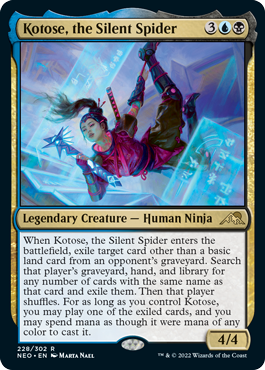 Kamigawa: Neon Dynasty 228/302 Kotose, the Silent Spider