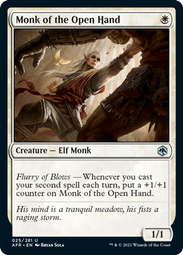Adventures in the Forgotten Realms 025/281 Monk of the Open Hand (Foil)
