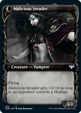 Innistrad: Crimson Vow 294 Innocent Traveler//Malicious Invader (Fang Frame)