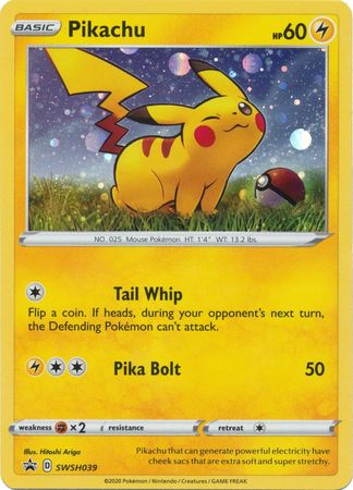 Sword & Shield Promo SWSH039 Pikachu (Cosmos Holo)