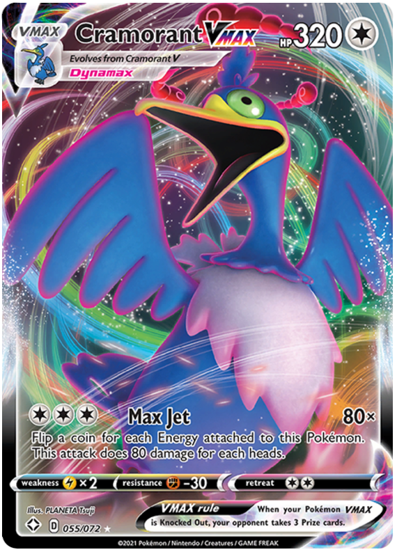 Shining Fates 055/072 Cramorant VMAX (Full Art)