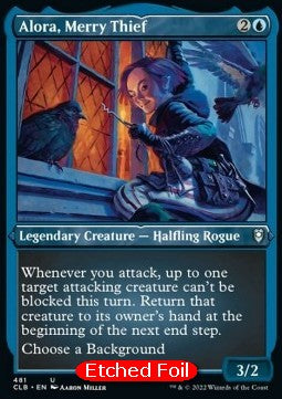 Battle for Baldur's Gate 481 Alora, Merry Thief (Etched Foil)