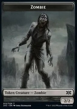 Knight 005/024 - Zombie 012/024 Double Masters 2022 Token