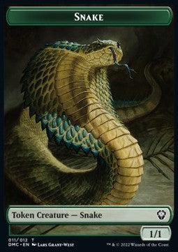 Human 002/012 - Snake 011/012 Dominaria United Commander Token