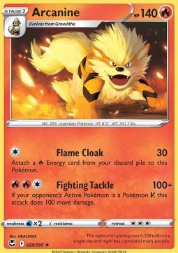 Silver Tempest 020/195 Arcanine