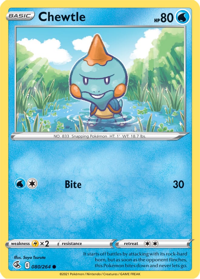 Fusion Strike 080/264 Chewtle (Reverse Holo)