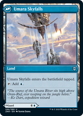 Zendikar Rising 086/280 Umara Wizard//Umara Skyfalls